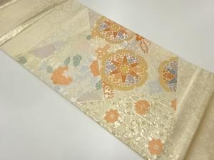 切り嵌め風花模様織出し袋帯